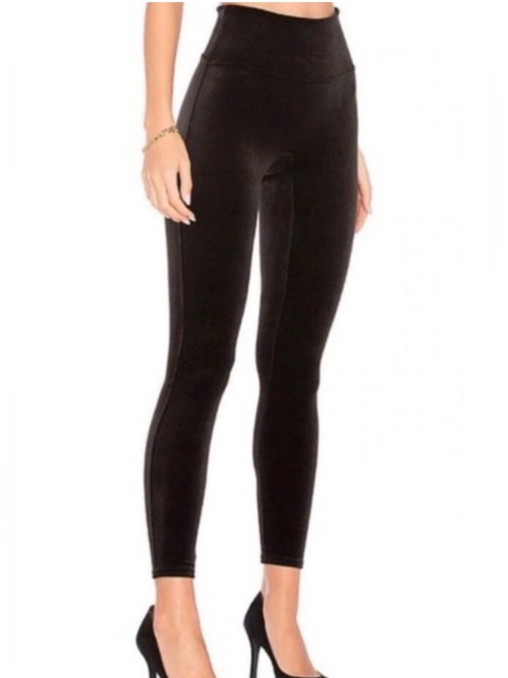 SPANX Velour Shaping High Rise Leggings in Black - XS